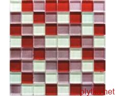 Мозаика Glance Red Lilac 8mm сиреневый 300x300x0 красный микс