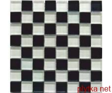 Мозаїка Glance White Graphite 8mm чорний 300x300x0 мікс білий