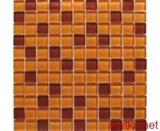 Мозаика Crystal Beige Brown 6mm микс 300x300x0 бежевый коричневый