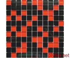 Мозаїка Crystal Black Red 6mm мікс 300x300x0 червоний чорний