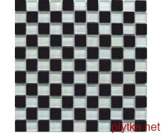 Мозаика Crystal Black White 6mm черный 300x300x0 белый микс