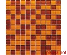 Мозаїка Crystal Brown Beige 6mm коричневий 300x300x0 мікс бежевий