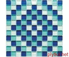Мозаїка Crystal Shape Blue 6mm синій 300x300x0 блакитний мікс