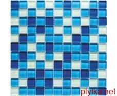 Мозаика Crystal Sky Blue 6mm микс 300x300x0 голубой