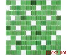 Мозаика Silver Verde 6mm зеленый 300x300x0 микс