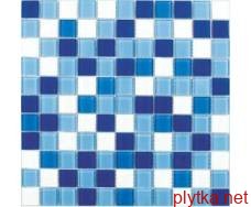 Мозаїка Fusion Blue Mix 4mm мікс 300x300x0 блакитний