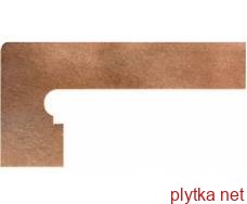 Плитка Клинкер Isla Malta Zanquín izda 20х39 темный 200x390x0 матовая коричневый