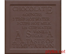 Керамическая плитка DEC CHOC 1-TEMPTATION RECT декор, 400х400 коричневый 400x400x8 матовая