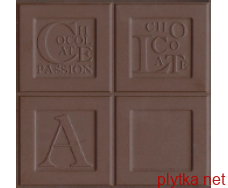 Керамічна плитка DEC CHOC 4-PASSION RECT декор, 400х400 коричневий 400x400x8 матова