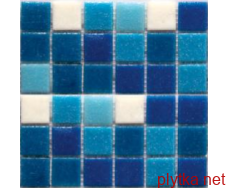 Мозаика R-MOS B1131323335  микс голубой-5 (на бумаге)* 321x321x4 матовая