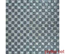 647 Мозаїка шахматка рельєфна платина - рельєфний сірий
