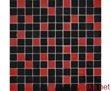 758 Мозаика микс красный-черный