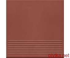 Плитка Клинкер Loft Red Steptread, напольная, 300x300  красный 300x300x0 матовая