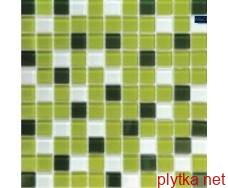 Мозаика MIX C 012, 30х30 микс 300x300x0 глянцевая зеленый