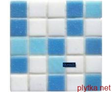 Мозаїка GLmix20, 32,7х32,7 білий 327x327x0 глянцева синій