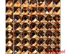 Мозаика S-MOS DIAMOND PINK, 30,5х30,5 оранжевый 305x305x4 глянцевая