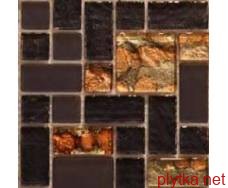 Мозаика S-MOS HS0515, 30х30 микс 300x300x8 глянцевая коричневый
