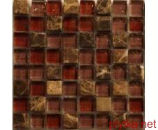 Мозаика S-MOS HT503, 30,1х30,1 красный 301x301x8 глянцевая