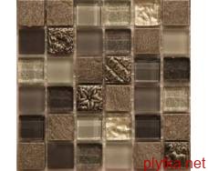 Мозаїка S-MOS HS0572, 30х30 коричневий 300x300x8 глянцева мікс