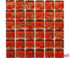 Мозаика S-MOS DT02, 30х30 красный 300x300x8 глянцевая
