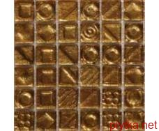 Мозаика S-MOS DD03Q, 30х30 коричневый 300x300x8 глянцевая структурированная
