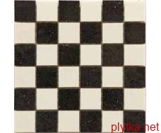 Мозаика R-MOS ASM101+QG118N, 30х30 белый 300x300x4 матовая черный