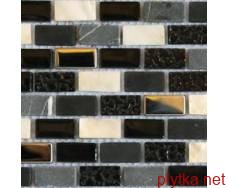 Мозаїка T-MOS SEASHELL BLACK, 30,4х30,1 мікс 304x301x8 глянцева темний