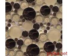 Мозаїка T-MOS BUBBLE3, 31,5х31,5 мікс 315x315x8 глянцева чорний бежевий