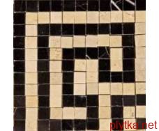Мозаїка C-MOS BORDER 012C POL декор, 11х11 білий 110x110x10 полірована чорний