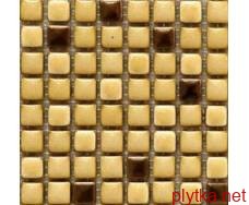 Мозаїка S-MOS SP0152, 31,6х31,6 жовтий 316x316x8 глянцева коричневий