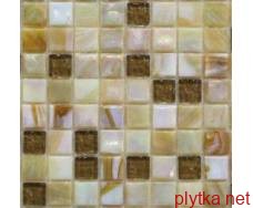 Мозаика R-MOS 1-DY008, 30х30 коричневый 300x300x8 глянцевая