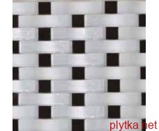 Мозаїка TO-MOS B-04, 31,5х31 білий 315x310x8 глянцева чорний