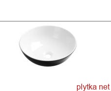 Раковина накладна DOKOS 39,5 см, чорно-біла