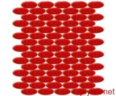 Керамическая плитка Мозаика R-MOS/ LR99 IRIDIUM ELLIPSE FUOCO xbc красный 300x305x6