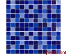 Керамічна плитка Мозаїка S-MOS HT B33B31B30B50B65B80 COBALT MIX сетка синій 300x300x4