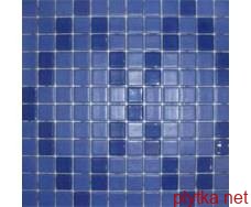 Керамічна плитка Мозаїка GEOMETRIA COBALTO синій 25x25x6