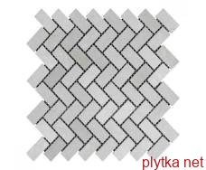 Мозаика Полир. МКР-5П (47х23) 6 мм Mix White B.I.  белый 47x23x6 полированная