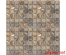 Мозаика Стар. МКР-4С (15х15) 6 мм Bidasar Brown коричневый 15x15x6 матовая