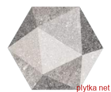 Керамическая плитка HEXAGONO LUTON MULTICOLOR 1 серый 230x266x8 матовая