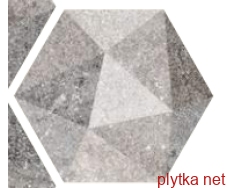 Керамическая плитка HEXAGONO LUTON MULTICOLO 3 серый 230x266x8 матовая