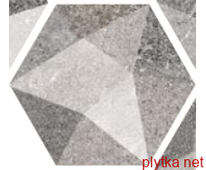 Керамическая плитка HEXAGONO LUTON MULTICOLOR 4 серый 230x266x8 матовая