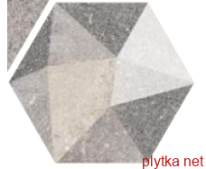 Керамическая плитка HEXAGONO LUTON MULTICOLOR 5 серый 230x266x8 матовая