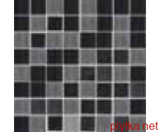 Керамическая плитка Mosaico Link 30 negro · 30x30 микс 300x300x8 глянцевая