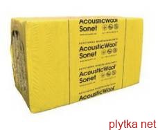 AcousticWool Sonet P, 80 кг / м3, акустична мінеральна вата, кашированная стеклохолстом чорного кольору, (2,4 м2 / Упак.) 1000 х 600 х 100