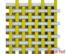 1080 Мозаика плетенка желтая хром 300x300x0