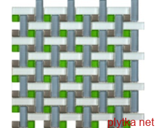 1083 Мозаїка плетінка сіра хром 300x300x0