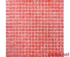 444 Мозаїка моно червоний колотий 300x300x0