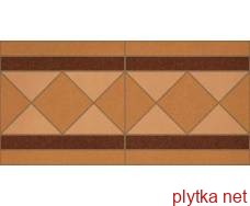 Керамическая плитка CEN.BASILDON NATURAL фриз, 158х316 оранжевый 316x158x8 матовая