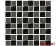 Керамическая плитка Мозаика S-MOS JT(BXG01+G50) INOX CHESS темный 300x300x5