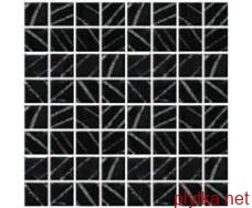 Керамическая плитка Мозаика M-MOS MSD-400 LUX BLACK (1.76m) темный 297x297x4